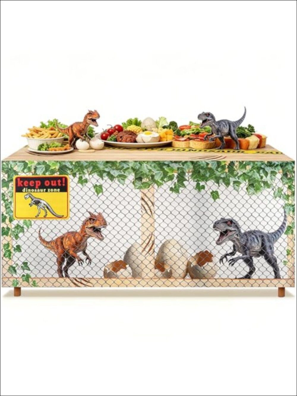 Dinosaur Tablecloth 72x30 Polyester Washable Reusable Party Decor